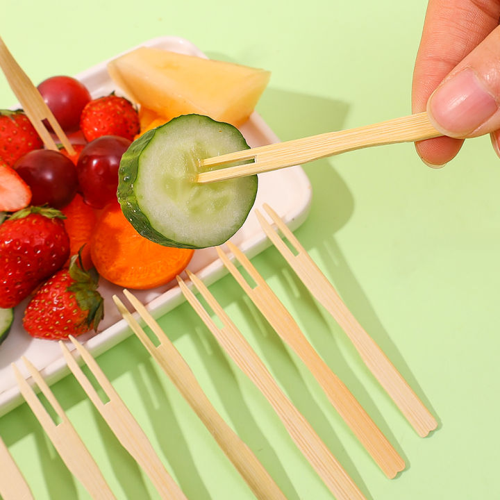100PCS%20Wood%20Disposable%20Wooden%20Fruit%20Fork%20Dessert%20Cocktail%20Fork%20Set%20Party%20Home%20Household%20Decor%20Tableware%20Supplies%20-%20Image%202