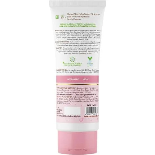 Mamaearth%20Multani%20Mitti%20&%20Bulgarian%20Rose%20For%20Oil%20Control%20&%20Acne%20Sulphate-Free%20Face%20Wash%20%20(100%20ml)%20-%20Image%202