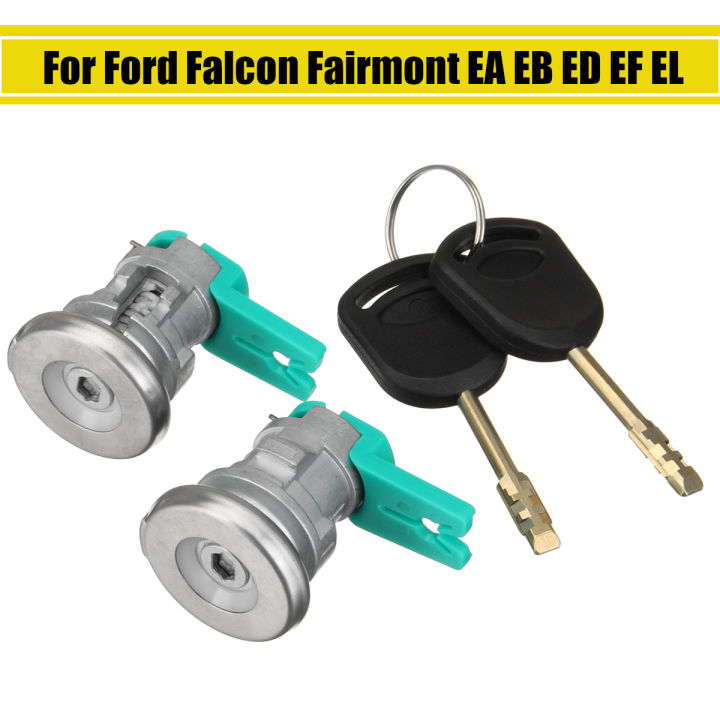 Pair Door Lock Cylinder with 2 Keys For Ford For Falcon For Fairmont EA ...