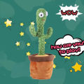 Dancing Cactus Talking Cactus Stuffed Plush Toy Electronic Toy with Song Plush Cactus Potted Toy Early Education Toy for Kids. 