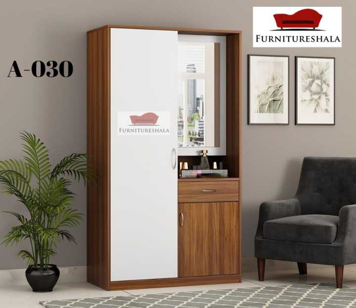 FurnitureSala Exclusive Venity with Storage/Venity Dresser & Cupboard/Dresser With CupBoard/Single Almirah with Dressing Table (6ft/2.5ft/1ft)