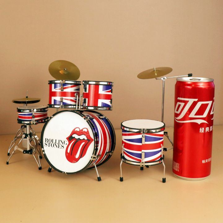 Miniature%20Drum%20Set%20Replica%20Mini%20Musical%20Instrument%20Model%20Action%20Figures%20Accessory%20Dollhouse%20Collection%20Home%20Display%20Decorative%20-%20Image%203