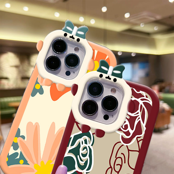 UCUC%20for%20Realme%20C33%20Back%20Cover%20Art%20Flowers%20Monster%20Lens%20Phone%20Case%20Thin%20Hard%20Drop%20Resistant%20Protective%20Cover%20for%20Girls%20-%20Image%204