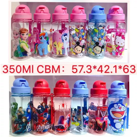 Tumbler With Straw And Strap For Kids BPA Free Tumbler Spiderman Tumbler For Kids，Frozen Tumbler For Kids，Tumbler Kids Boys Girls For School，Cute Straw Tumbler Cheap Cartoon Tumbler 350/500ML