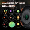 Wavefun Wave 70 Rugged Smartwatch AMOLED Display 1.43 Inch Fitness Sports 10M Ultra Waterproof Outdoor Bluetooth Call Supported Smart Watch.