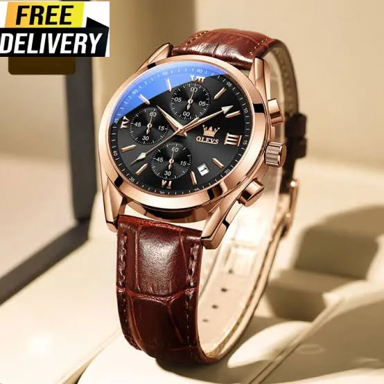 Olevs%20Brown%203%20Pus%20Leather%20Analoge%20Wrist%20Watch%20For%20Men%20-%20Watch%20For%20Men%20-%20Image%203