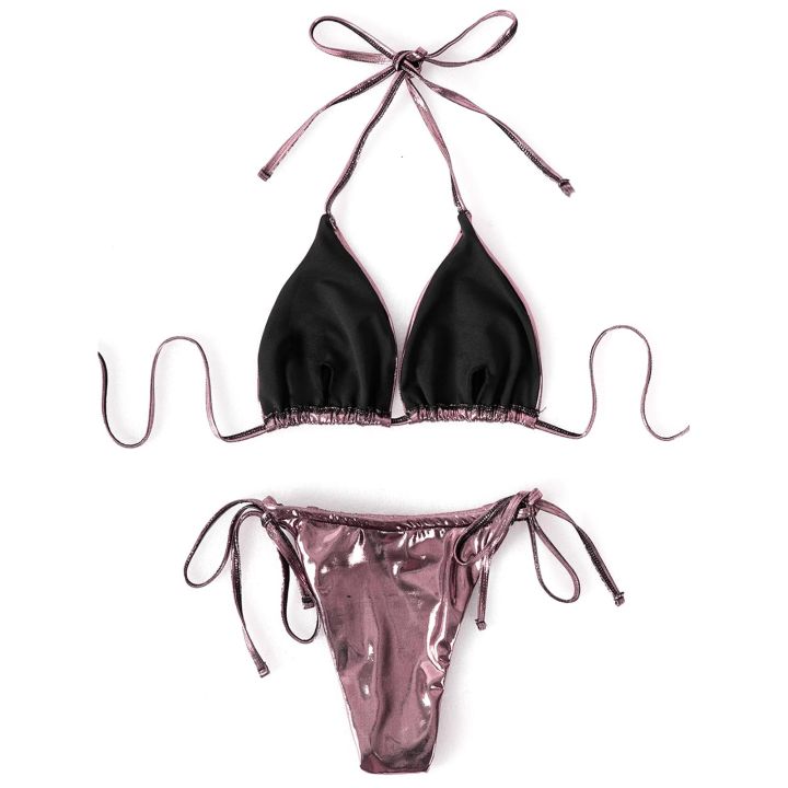 Women%20Swim%20Bikini%20Suit,%20Sleeveless%20Solid%20Color%20Bra%20Swimming%20Tops+%20Swimwear%20Shorts%20Briefs+%20Half%20Dress%20-%20Image%204