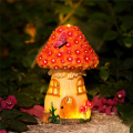 Outdoor Statue Fairy and Gnome House Waterproof Mushroom Figurines for Outside Patio Lawn Decor Easy to Use.