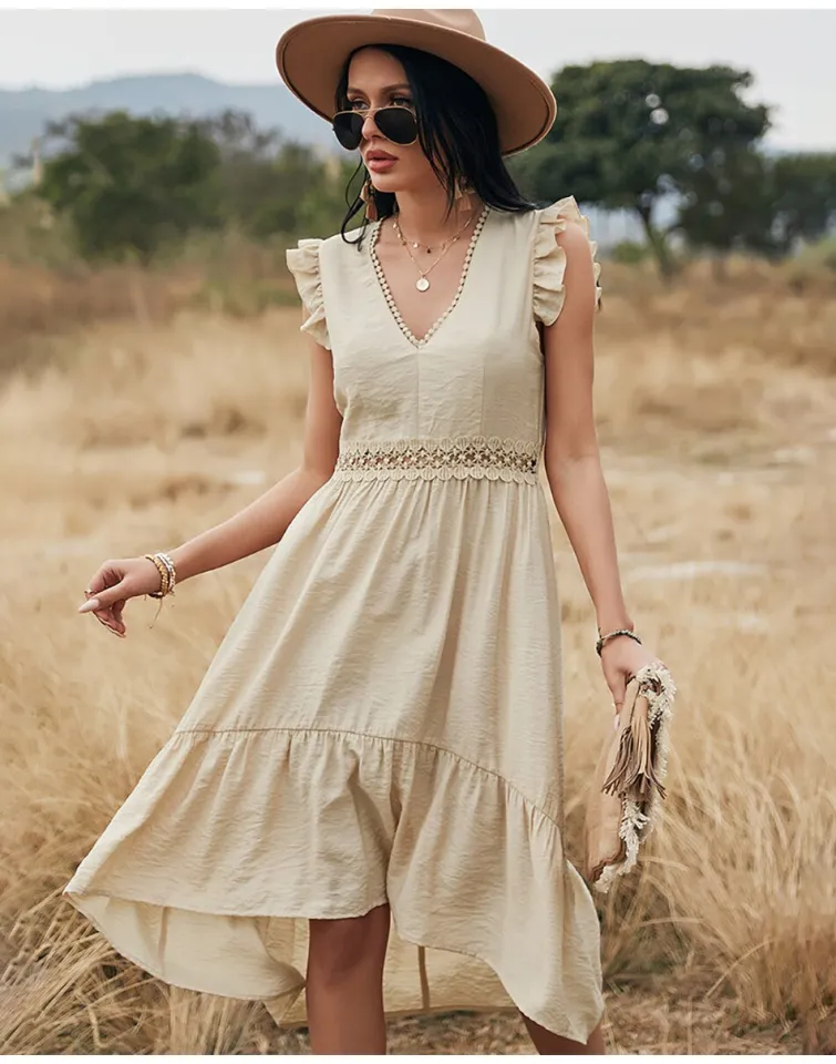 Sleeveless midi dress casual online