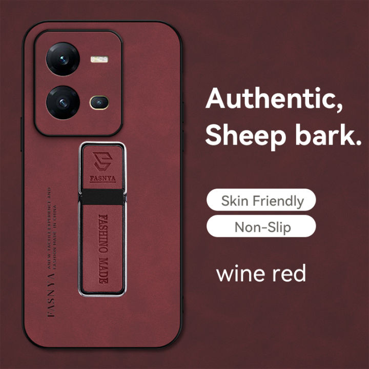 lthmy%20for%20VIVO%20V25e%20case%20hard%20shockproof%20PU%20leather%20cellphone%20back%20cover%20phone%20casing%20Bracket%20Holder%20-%20Image%203