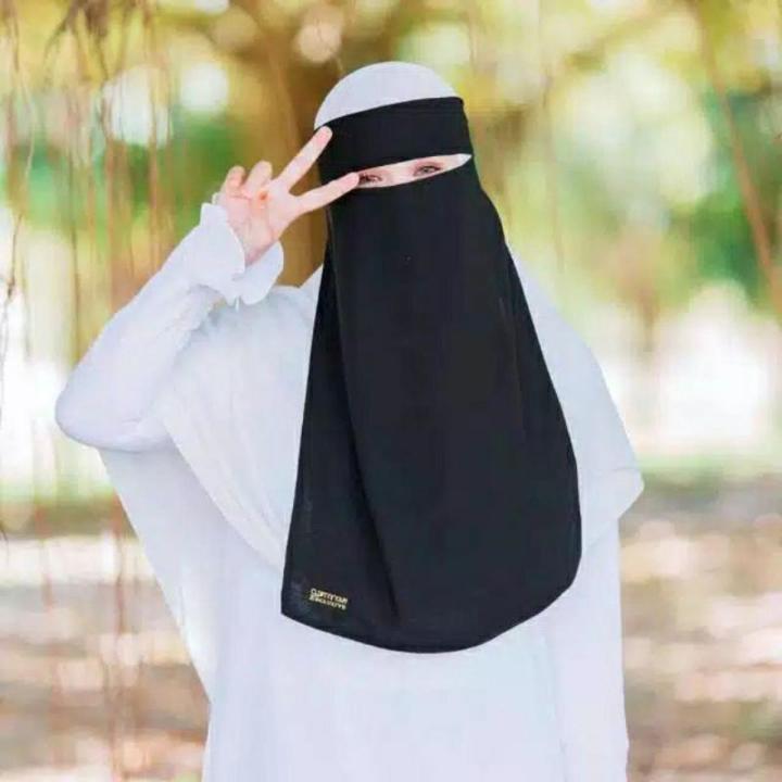 1Layer Plain Nose Niqab Bandana For Women