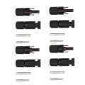 Solar Photovoltaic Connector, 4 Sets PV Cable Connectors DC1000V for Replacement. 