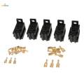 5xSet of 5 Automotive Relay Socket Connector & Terminals 40Amp 12V. 