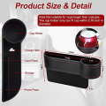 Car Seat Space Filler Organizer, Car Front Seat Storage Box with Cup Holder, Car Console Side Extra Storage Box,2PCS Easy to Use. 