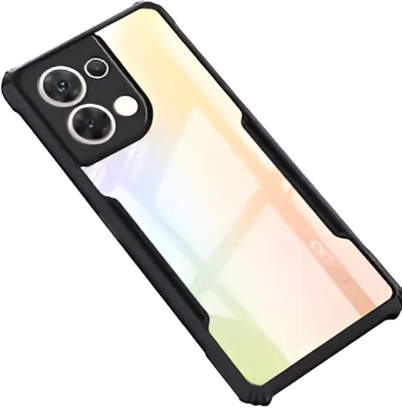 For%20Oppo%20Reno%208%205G%20Protective%20Black%20Border%20Crystal%20Clear%20Xundd%20Mobile%20Back%20Case%20Cover%20-%20Image%202
