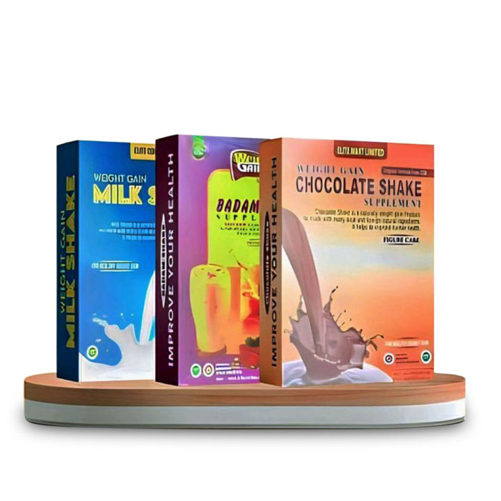 Milk Shake Badam Shake,Chocolate Shake 3Pes (Combo Package)