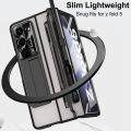 Case with S Pen Pen Holder For Samsung Galaxy Z Fold 5 4 3 CLEAR Case Screen Protector Hinge Kickstand Cover For ZFold5 Fold43.