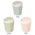 Plastic Mini Desktop Waste Bin Home Kitchen Trash Can Rolling Cover Dustbin Trash Basket for Table Home Office Desk Dustbin. 