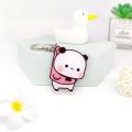 【Hottest Trends】 Schoolbag Ornaments Super Cute Couple Keychain Animal Cartoon Bubu Dudu Panda Bear Keyring Kawaii Sweet Cute Cartoon Bubu Dudu Key Chain School Bag Accessories. 