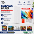 New 10 Pack 7x5 Inch High-Quality Canvas Paper for Oil, Acrylic, Watercolor & Mixed Media Painting.
