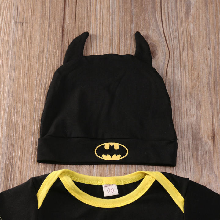 %EF%BC%88NEW%EF%BC%89Cute%20Batman%20Newborn%20Baby%20Boys%20Infant%20Rompers%20Shoes%20Hat%203Pcs%20Outfit%20Clothes%20Set%20-%20Image%203