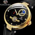 FORSINING Women Wristwatch Classic Female Clock Top Brand Luxury Black Automatic Mechanical Waterproof Classic Ladies Watch 8211. 