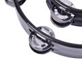 Tamborine Drum Durable Percussion Instruments Musical Instrument Compact Double. 