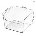 Acrylic Storage Box Transparent Desktop Organizer Large Capacity Stickers Box Subpackage Holder Desktop Stationery Storage Box.