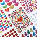 【Customizable】 School Supplies Diary Decoration Paper Stick Label Glitter Five-Pointed Star Love Children's Stickers Decorative Stickers Award Stickers Teacher Praise Stickers. 
