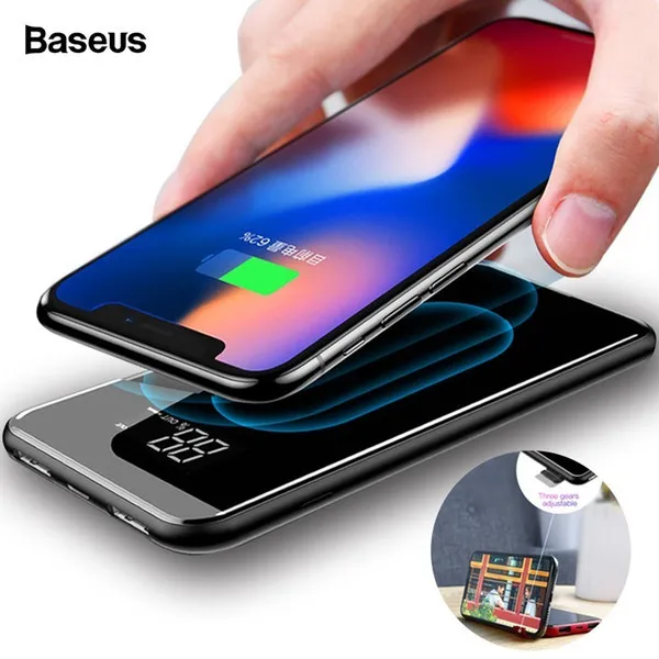 Baseus%208000mAh%20Power%20Bank%20QI%20Wireless%20Charger%20For%20iPhone%2011/%2011%20Pro/11%20Pro%20Max%20/%20X/XS/XR%20Samsung%20S20%20S20+%20S20%20Ultra%20S10%20S9%20S8+%20Note%208,%209,%2010,%2010%20Plus,%20Note10%20Pro%205V/2A%20Powerbank%20Dual%20USB%20Charging%20Power%20bank%20Phone%20Stand%20-%20Image%208