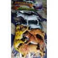 6PCS Plastic Wild Animal Toy Set - Multi Color - Baby Toys. 