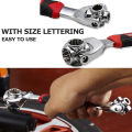 360 Degree Multipurpose Tiger Wrench 8 in 1 Tools Socket Works Universal Ratchet Spline Bolts Torx Sleeve Rotation Hand Tools. 