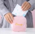 Women Velvet Cosmetic Bag Organizer Girls Ladies Cute Mini Small Travel Lipstick Makeup Bags Sanitary Napkin Pad Storage Bags. 
