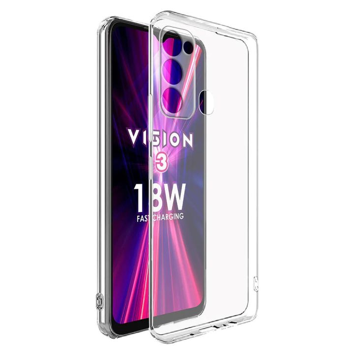 itel Vision 3 Premium Silicone Case Crystal Clear Soft TPU Ultra-Thin Transparent Flexible Protective Mobile Phone Back Cover
