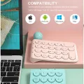 BOW 22 Keys Wireless Number Pad Rechargeable Bluetooth Numeric Keypad Round Keycaps Numpad Number Keyboard for Laptop iPad. 