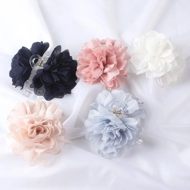 Fabric%20Big%20Flower%20Hair%20Claw%20Clips%20Women%20Girls%20Soft%20Chiffon%20Flowers%20Ponytail%20Holder%20Hair%20Clamps%20Barrette%20Fashion%20Hair%20Accessories%20-%20Image%204