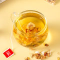 Five-finger peach, Poria cocos tea, orange peel, red dates, bitter buckwheat, coix seeds, lotus seeds, yam, triangle bag flower tea.