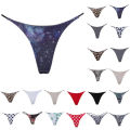 【AmbitionmA】 Cotton Thongs Women Sexy Ribbon Low Waist Tempting 2023 Fashion Design T-String Comfortable Intimates Lingerie.