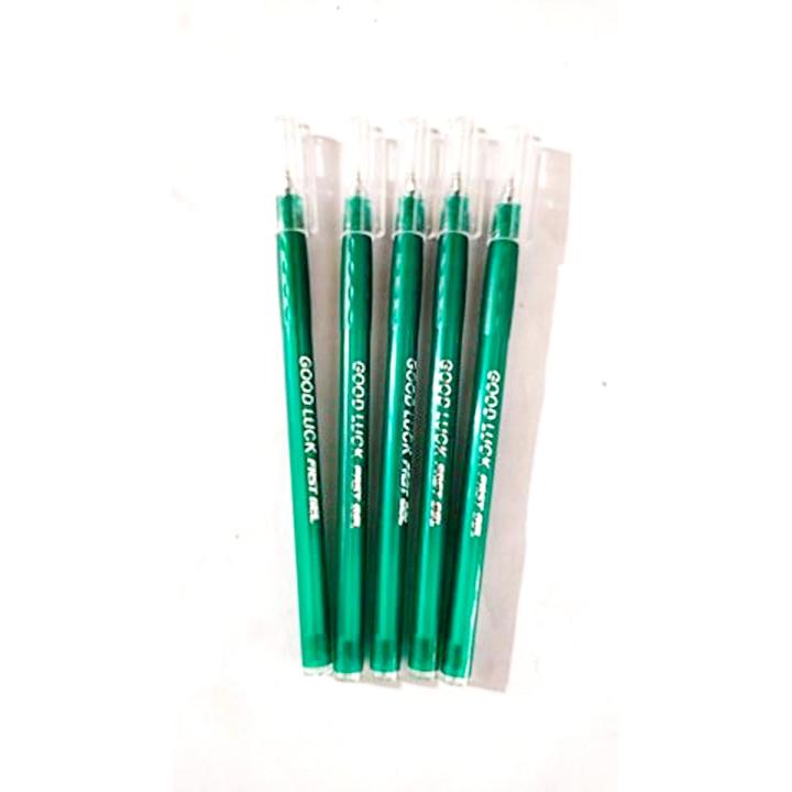 Good Luck Fast Gel Pen Green 10pcs