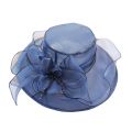 Floral Organza Wide Brim Church Kentucky Derby Fascinator Lady Tea Party Sun Beach Hat Women elegant Cap. 