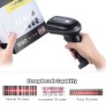2.4G Wireless Handheld Barcode Scanner Bar Code Reader with Receiver USB Cable for Supermarket Library Express Company Retail Store Warehouse.