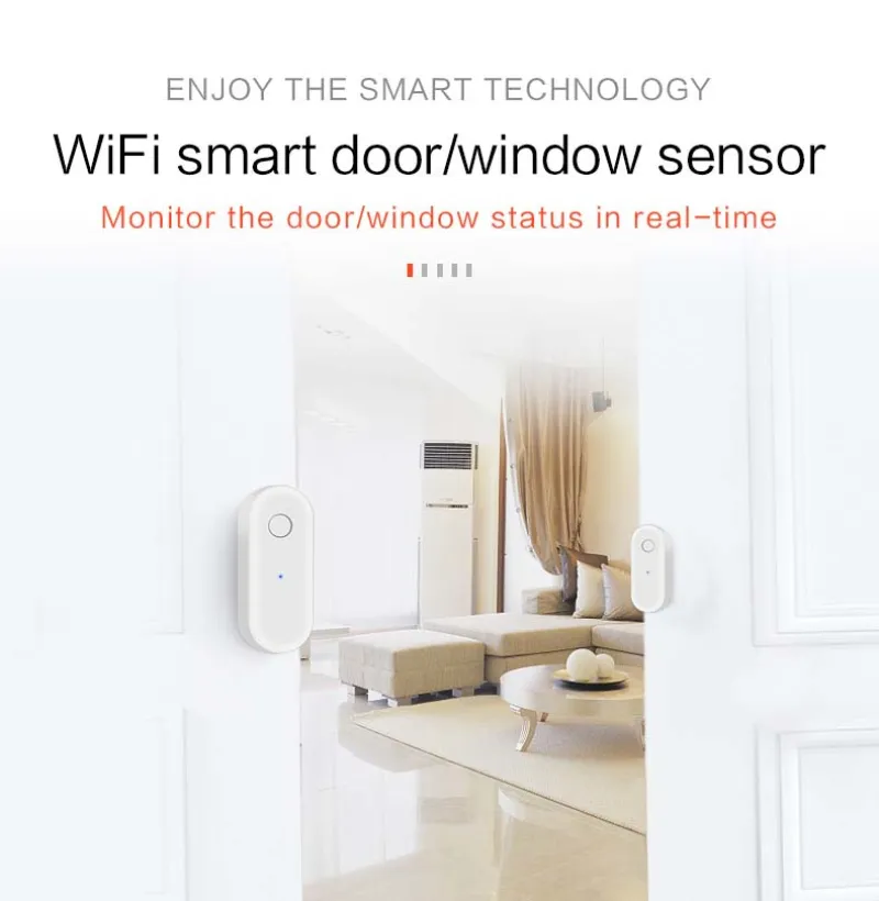 Magnetic Contact Sensor TUYA Smart Door Window Sensor - With Phone ...