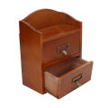 Desk Storage Box, Desktop Wooden Storage Box Multipurpose for Bedroom.