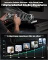 Popular Mini High-Speed Handheld Turbo Fan Smart Digital Display Wearable Personal Desk Neck Fan with Five Wind Speeds.