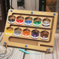 GC Magnetic Color Number Maze Wooden Color Matching Counting Puzzle Board Concentration Training Educational Toys.
