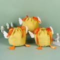 Little Yellow Duck Candy Bag Duckling Flannel Bag with Wings Feet Packaging Bags Halloween Easter Party Decor Gift Velvet Bags. 