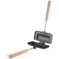 Outdoor Baking Pan Pie Maker Detachable Kitchen Tools Portable Fast Heating Cast Iron Rectangle For Muffins Pancakes Lunch.