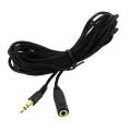 HA 3m 10ft 3.5mm Unisex For Headphone Stereo Audio Extension Cable For Phone MP3-black.