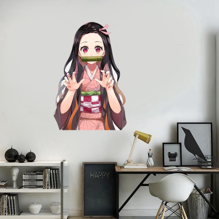 Wcs1058%20Demon%20Slayer%20Cute%20Anime%20Girl%20Kamado%20Nezuko%20Wall%20Sticker%20Waterproof%20Decal%20Pvc%20Home%20Decoration%20Kids%20Room%20Living%20Room%20Toile%20-%20Image%204