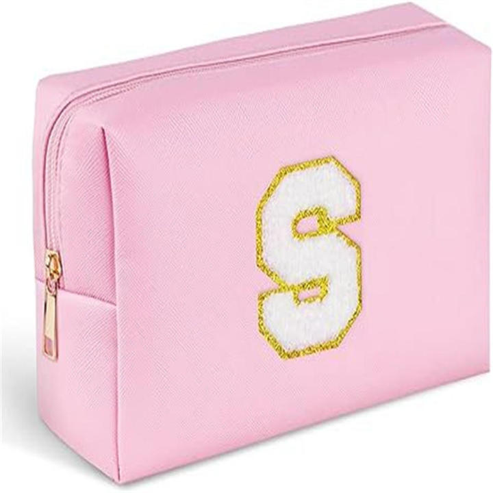 Makeup%20Bag,%20Small%20Travel%20Cute%20Cosmetic%20Pouch%20Makeup%20Case%20Toiletry%20Zipper%20Pouch,%20Monogram%20Waterproof%20PU%20Leather%20Chenille%20Letter%20Storage%20Bag%20Gift%20for%20Women%20Personalized%20Patch%20-%20Image%207